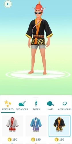 Pokémon GO Style Shop clothing items