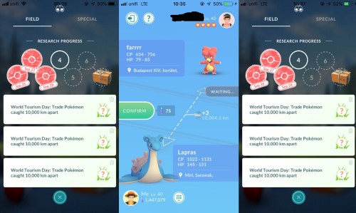 pokemon go trade screen
