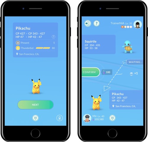 pokemon go trading screen