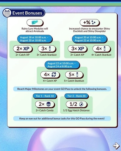 Ultra Unlock Water Festival Catch Stardust bonuses