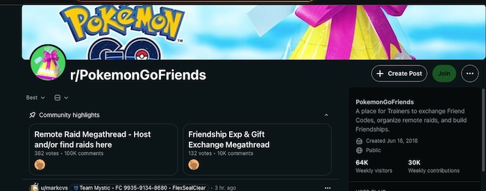 rpokemongofriend community