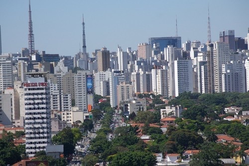 Paulista Avenue towers in São Paulo downtown