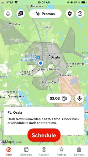 schedual door dash