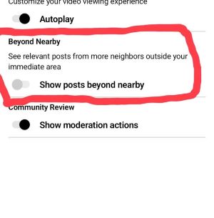 see posts from other neighborhood on nextdoor