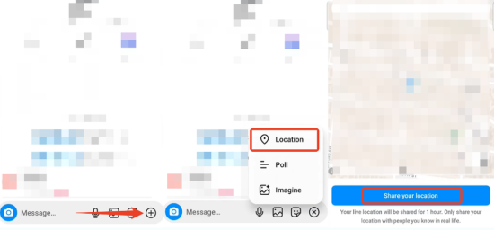 share live location on instagram
