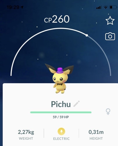 shiny costume pichu pokemon go
