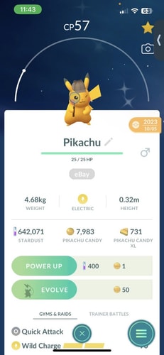 shiny detective pikachu pokemon go