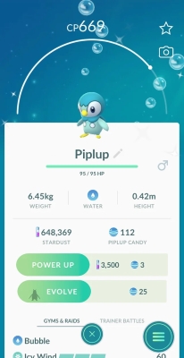shiny piplup in pokemon go