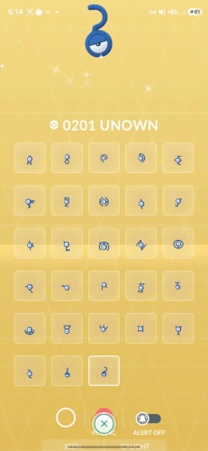 shiny unown pokemon go
