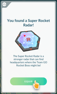 super rocket radar pokemon go
