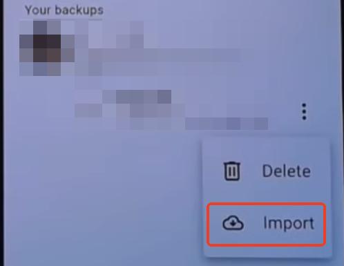 tap import to transfer google timeline history to a new phone