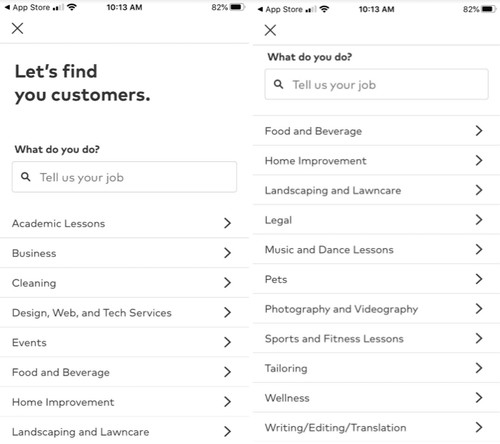 thumbtack pro interface