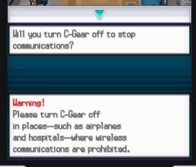 turn off c gear to avoid error pokemon gen v