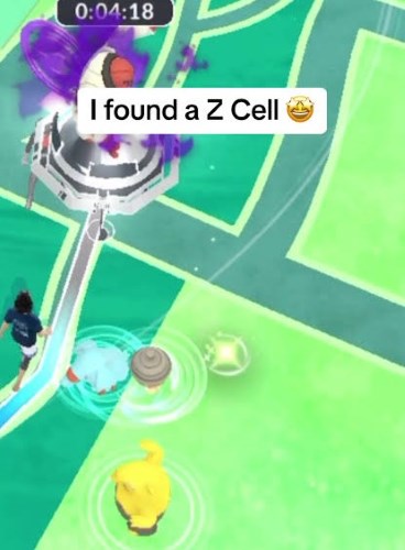zygarde cell on pokemon go route